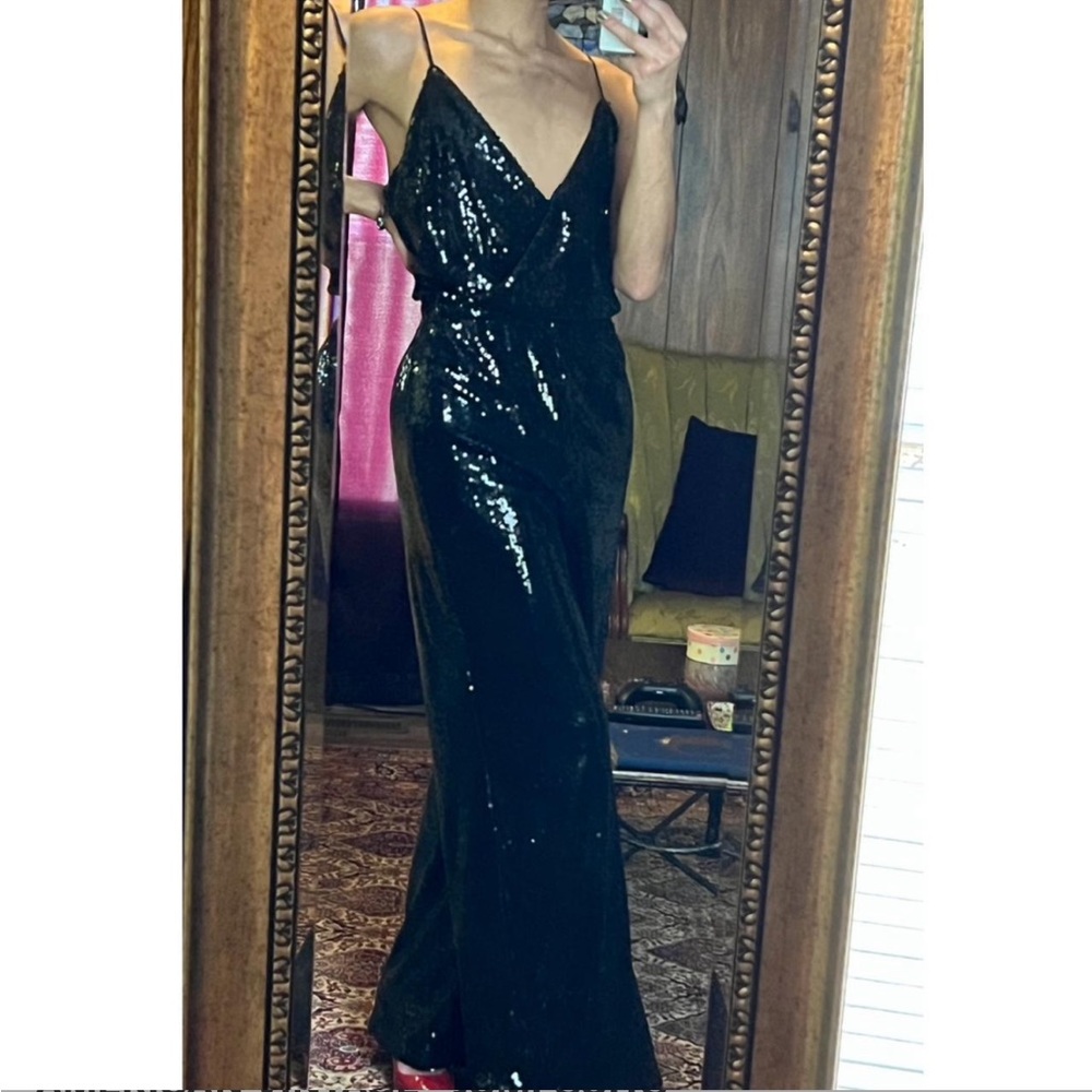 Vintage Boogie Wonderland Wideleg Sequin Jumpsuit